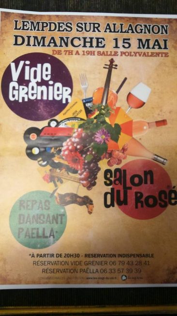 Salon du rosé, brocante soirée paella.