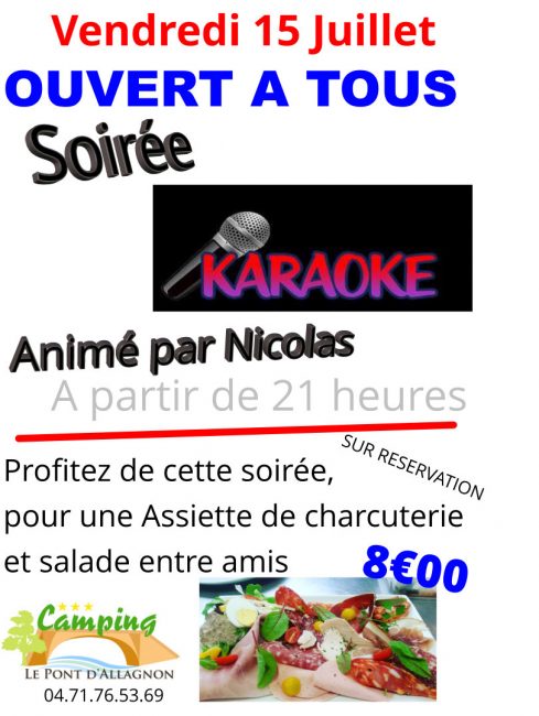 soirée karaoké du 15/07/2016